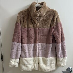Women's Multicolor Faux Fur Jacket
